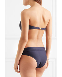 Heidi Klein Hamptons Embellished Bandeau Bikini Top Midnight Blue
