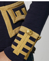 Denim & Supply Ralph Lauren Zip Front Braided Military Blazer