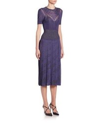 Bottega Veneta Embellished Pleated Knit Dress