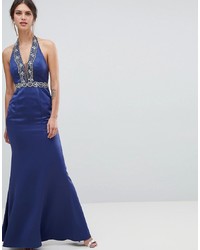 Minuet Plunge Maxi Dress With Embellished Detail
