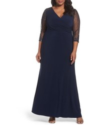 Adrianna Papell Plus Size Embellished Jersey Gown
