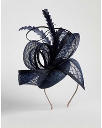 Vixen Macaroon Shape Hat With Patterned Sinamay Detail