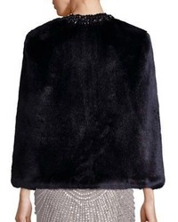 Alberto Makali Embellished Faux Fur Jacket