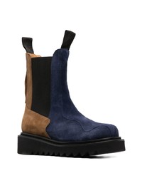 Toga Embellished Two Tone Chelsea Boots
