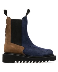 Toga Embellished Two Tone Chelsea Boots