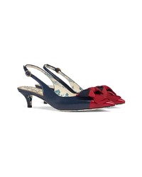 Gucci Sling Back Pump With Web Bow