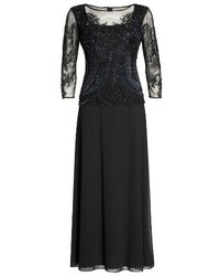 Pisarro Nights Embellished Mesh Gown