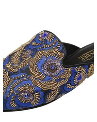 Queen Bee 10mm Embellished Jacquard Mules