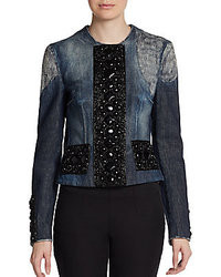Navy Embellished Outerwear