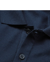 Alexander McQueen Slim Fit Bead Embellished Cotton Piqu Polo Shirt