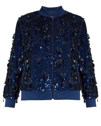 Ashish Sequin Embellished Silk Bomber Jacket