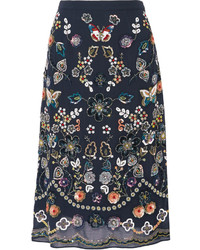 Needle & Thread Embellished Georgette Skirt Multi