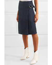 Adam Lippes Suede Wrap Skirt