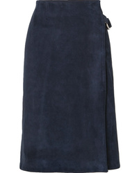 Adam Lippes Suede Wrap Skirt