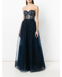 Temperley London Cannes Corset Embellished Tulle Dress