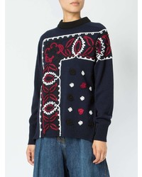 Sacai Embellished Border Sweater