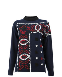Sacai Embellished Border Sweater