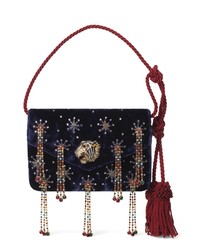 Gucci Broadway Crystal Embellished Velvet Evening Bag