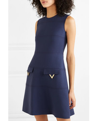 Valentino Embellished De Poudre Wool Dress