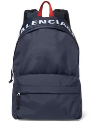 Balenciaga Wheel Embroidered Shell Backpack