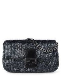 Fendi Embroidered Beaded Micro Baguette