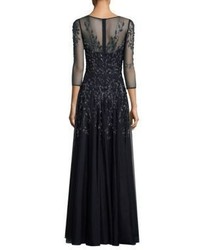 Theia Beaded Embroidered Gown