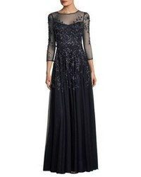Theia Beaded Embroidered Gown