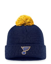 FANATICS Branded Navy St Louis Blues Team Cuffed Knit Hat With Pom At Nordstrom