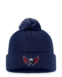 FANATICS Branded Navy Washington Capitals Core Primary Logo Cuffed Knit Hat With Pom At Nordstrom