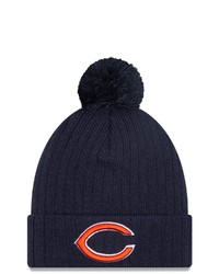 New Era Navy Chicago Bears Breeze Cuffed Knit Hat With Pom At Nordstrom