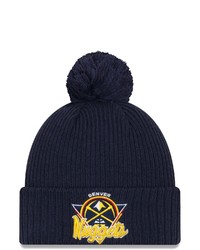 New Era Navy Denver Nuggets 2021 Nba Tip Off Team Color Pom Cuffed Knit Hat At Nordstrom
