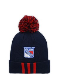 adidas Navy New York Rangers Three Ed Knit Hat With Pom At Nordstrom