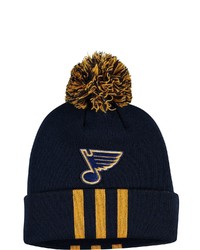 adidas Navy St Louis Blues Three Ed Knit Hat With Pom At Nordstrom