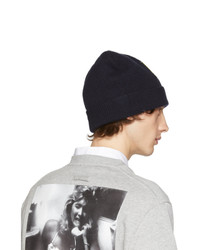 Raf Simons Navy Wool And Cashmere Heroes Beanie