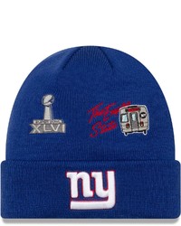 New Era Royal New York Giants Super Bowl Xlvi City Transit Cuffed Knit Hat At Nordstrom