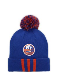 adidas Royal New York Islanders Three Ed Knit Hat With Pom At Nordstrom