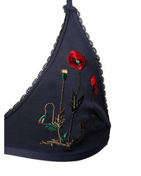Stella McCartney Botanical Embroidery Triangle Bikini Top