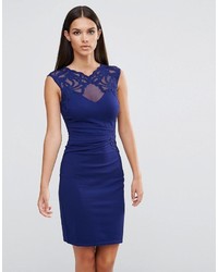 Lipsy Applique Side Ruched Bodycon Dress