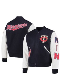PRO STANDARD Navy Minnesota Twins Varsity Logo Full Zip Jacket
