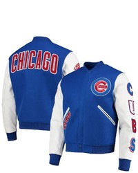 PRO STANDARD Royalwhite Chicago Cubs Varsity Logo Full Zip Jacket