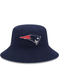 New Era Navy New England Patriots Logo Bucket Hat