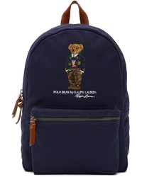 Polo Ralph Lauren Navy Bear Embroidery Backpack