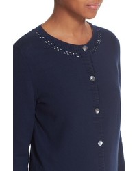 A.P.C. Molly Embroidered Cotton Cashmere Cardigan