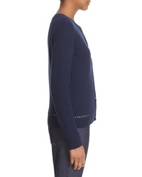 A.P.C. Molly Embroidered Cotton Cashmere Cardigan