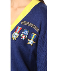 Mira Mikati Scout Patch Embroidered Knit Cardigan
