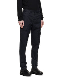 Stone Island Navy Embroidered Cargo Pants