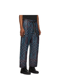 Craig Green Navy Embroidered Swirl Trousers