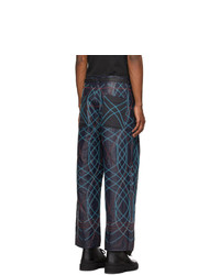 Craig Green Navy Embroidered Swirl Trousers