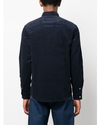 A.P.C. Serge Logo Embroidered Corduroy Shirt