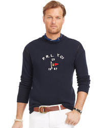 Polo Ralph Lauren Big And Tall Flag High Crew Neck Sweater